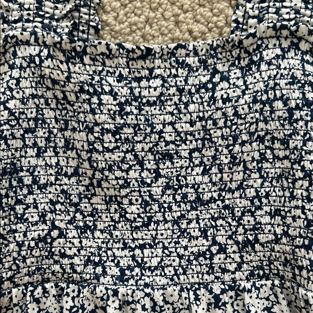 Old Navy Blue and White Floral Dress - Picture 3 of 6
